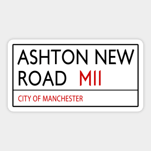 Ashton New Road Street Sign Manchester Sticker